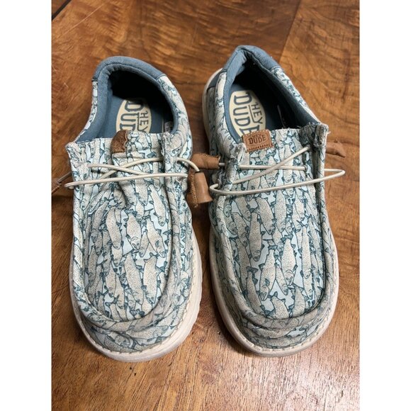 Hey Dude Other - Hey Dude Men’s 11 Wally Fish Lure Slip-On Shoes Preppy Loafers Fisherman Casual